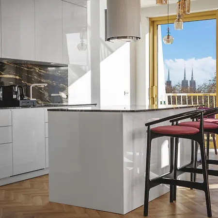 Boulevard Drobnera - Premium Z Widokiem Na Odre Apartamento