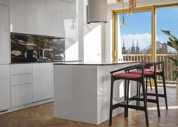 Boulevard Drobnera - Premium Z Widokiem Na Odre Apartamento