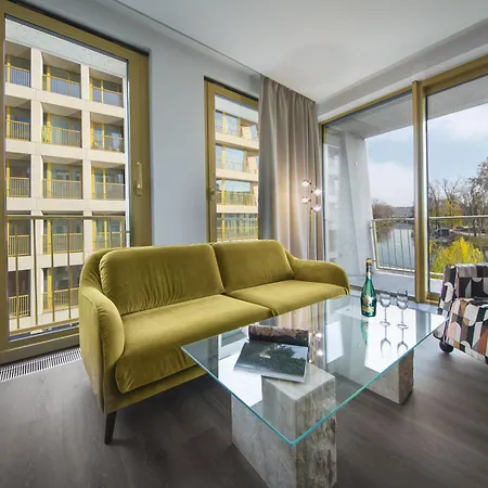 מלון דירות Boulevard Drobnera Spa&Wellness - Restaurant Ponti - Widok Na Odre