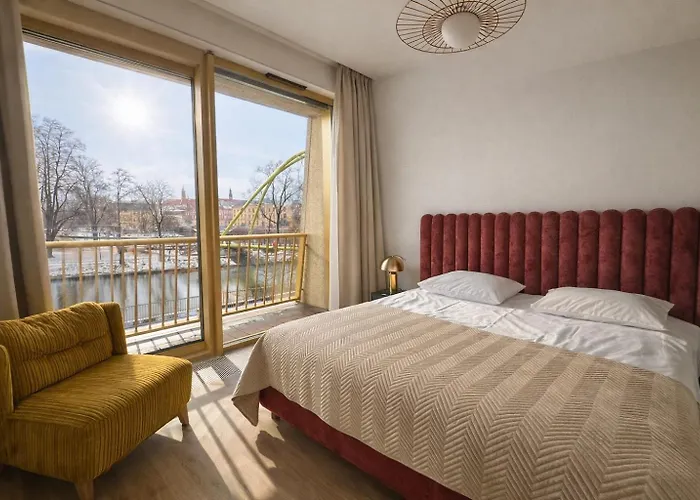 Apartment Boulevard Drobnera - Premium Z Widokiem Na Odre Wroclaw
